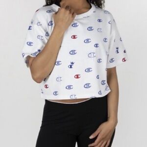 Champion Logo Crop Tee